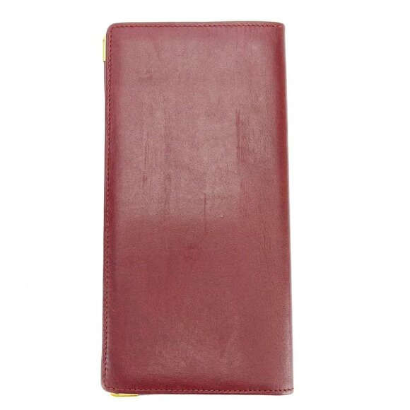 Cartier length wallet mast line Bordeaux leather Authentic used - Picture 11 of 16